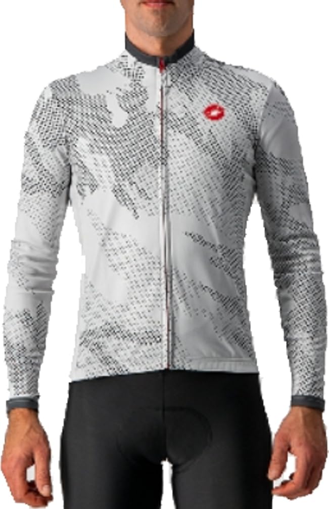 Castelli Pericolo Full-Zip Jersey - Men's Silver Gray, 3XL