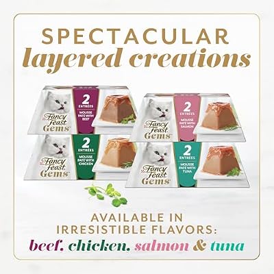 Purina Fancy Feast Gems Pate Mousse with Turkey and with Chicken Wet Cat Food Variety Pack - 4 oz. (Pack of 16)
