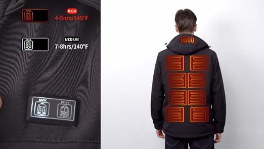 Vinderfine Heated Jackets for Men, Windproof Waterproof Winter