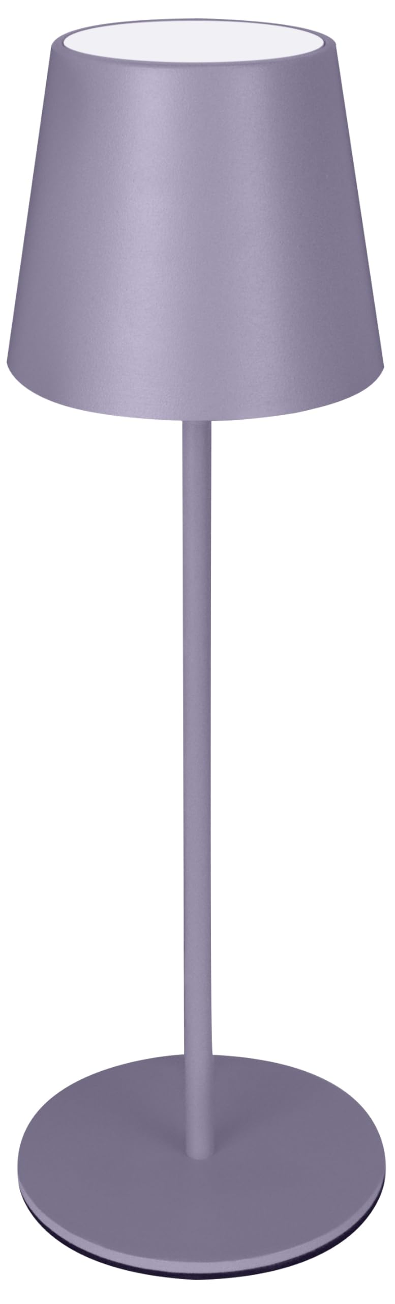 Majestic AGATA - Lampada da tavolo LED senza fili ricaricabile, Lunga durata, Dimmer Touch, Luce Calda-Naturale-Fredda, per interni ed esterni IP54, H37cm, VIOLA PASTELLO