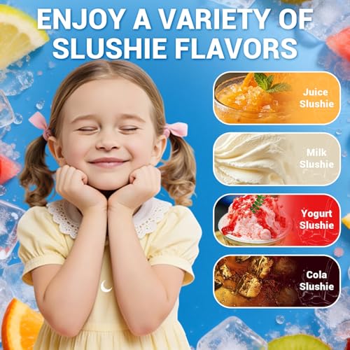Image of FANS-ONE Slushie Cup, DIY Magic Slushy Maker Cup, Cool Stuff Things Gadgets for Juices Milk Yogurt Ice Cream Make, Quick Frozen Slushy Cups with Lids & Straw for Boys Girls Teens Kids, Blue