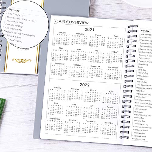 2021 Planner - Weekly & Monthly Planner with Flexible Cover, Jan.- Dec, Strong Twin - Wire Binding, Round Corner,Improving Your Time Management Skill - Thumbnail 5