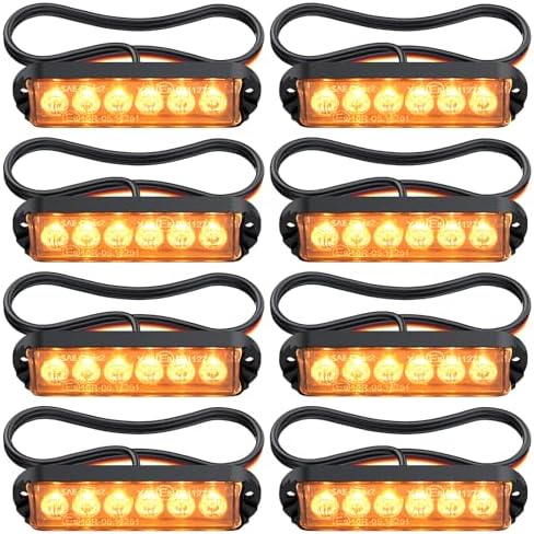 Justech 8 X 6LED Luce Stroboscopica A 12V 24 V Lampada Di