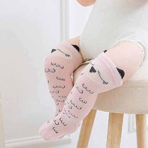 Baby Toddler Knee High Non Skid Socks With Grips For Girls And Boys 8 Pairs (6-24 Months) #TOP5