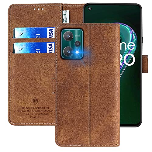 FMPCUON Cover Portafoglio Per Realme C11 2021/C20/C21 - Flip In Pelle PU Con 9 Slot, Chiusura Magnetica E Supporto, Verde