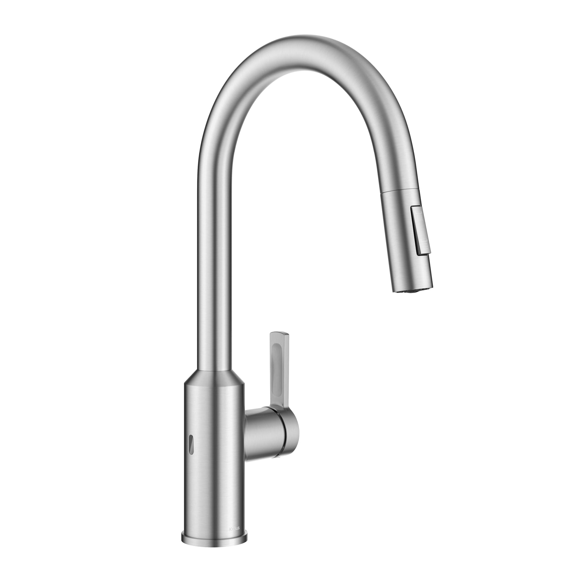 KRAUS Oletto Touchless Sensor Pull-Down Single Handle Kitchen Faucet in Spot-Free Stainless Steel, KSF-2830SFS