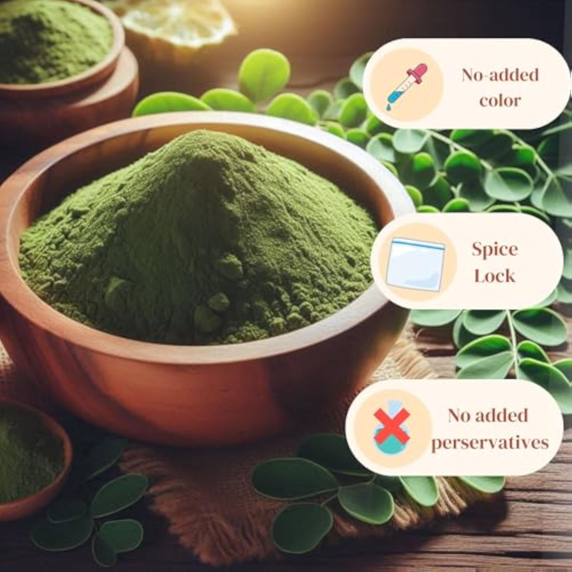 100% Pure Moringa Powder for Energy and Nutrition