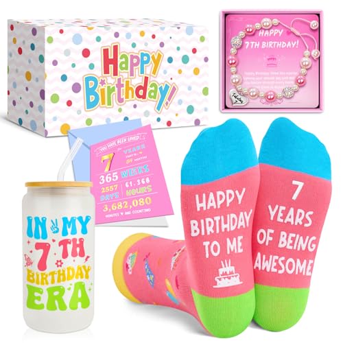HAPPYPOP 7 Year 0ld Girl Gifts - Happy Birthday Gift Ideas for 7th Daughter Granddaughter...