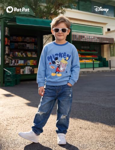 Disney Mickey Mouse Boys Blue Crewneck Sweatshirt Toddler Pullover 2 Years - image 2