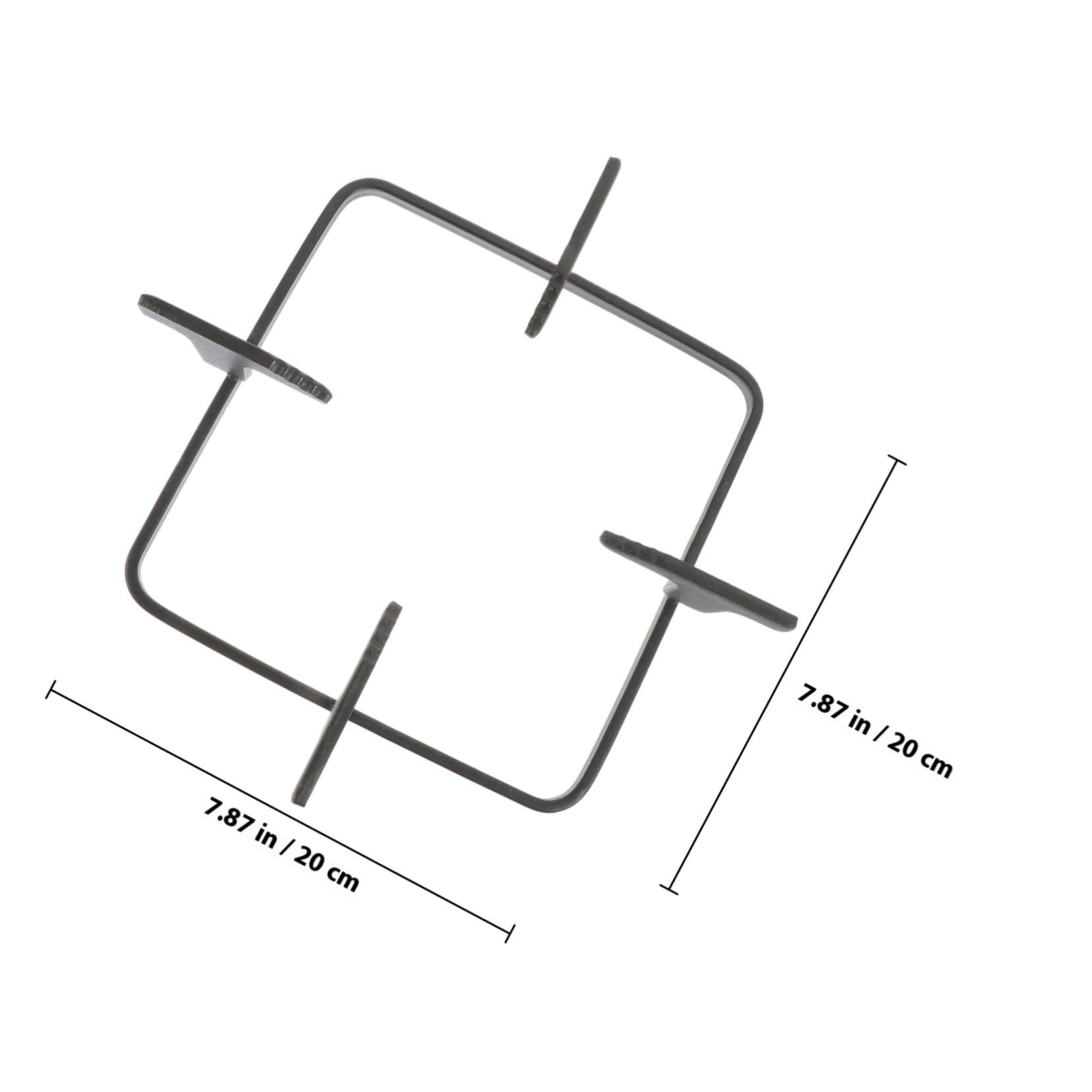 Quadratischer Herdträger aus Gusseisen, Schwarz, für Gasherd in Küche