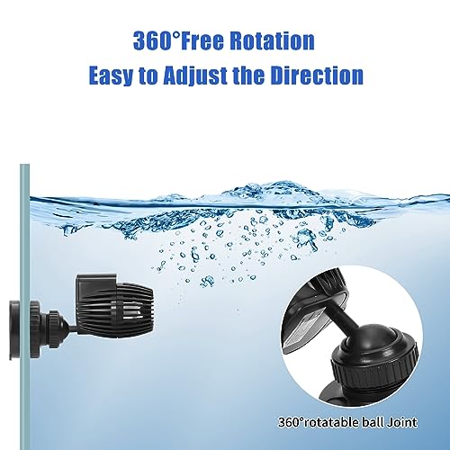 Image of AQUANEAT Aquarium Wavemaker Circulation Pump, 480GPH Fish Tank Powerhead, Submersible Water Pump, Magnetic Base