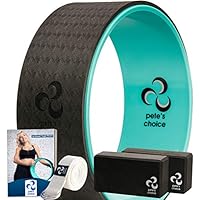 Yoga Set für Anfänger – Fitness Set mit Yogarad, 2 Blöcken, Zusätzlichem eBook und Gurt. Fitness Zubehör für Anfänger | Geschenk für Fans