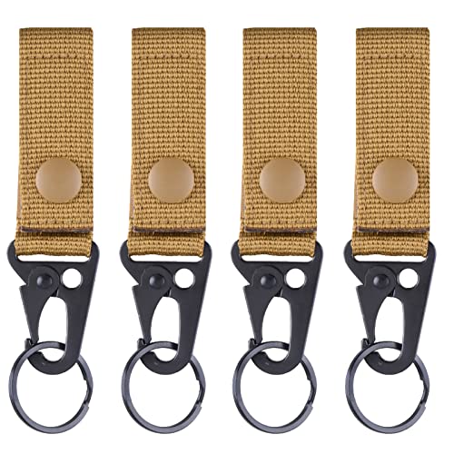 YAPJEB clips équipement tactique Molle anneau clé carabine kaki 4pcs