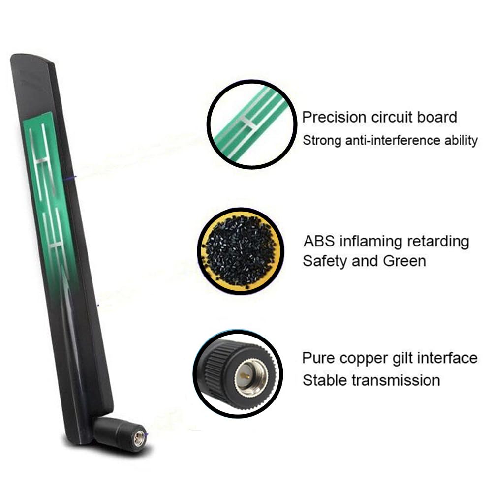 4G LTE Cellular Trail Camera Antenna 10dBi RP-SMA Male for SpyPoint Link Dark Micro LTE Trail Deer Reveal Tacticam XB Cell Cameras Stealthcam Wildlife Hunting Game Cam Outdoor Mobile Security Camera