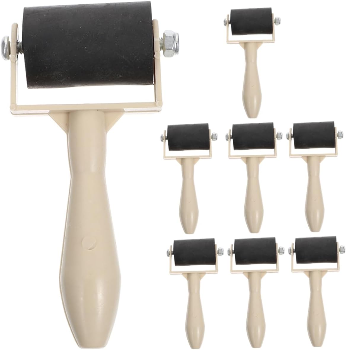8pcs Portable Rubber Brayers for Printing and Oil Painting