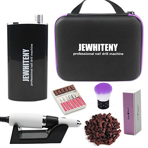 Portable Rechargeable Nail Drill Machine 30,000RPM with Storage Bag, Electric Nail Art Equipment, Acrylic Nail File Kits for Remove Nail Gel Polish, Manicure Machine Design for Home Salon Use
