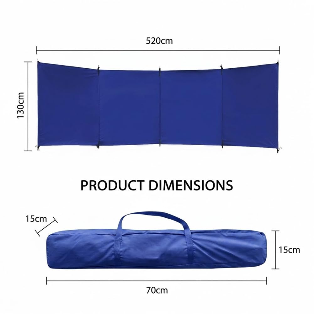 Outdoor Camping Osłona przed wiatrem Ekran zasłaniający 150D Oxford Plandeka na przednią szybę z żelaznymi słupkami 16 mm na piknik BBQ