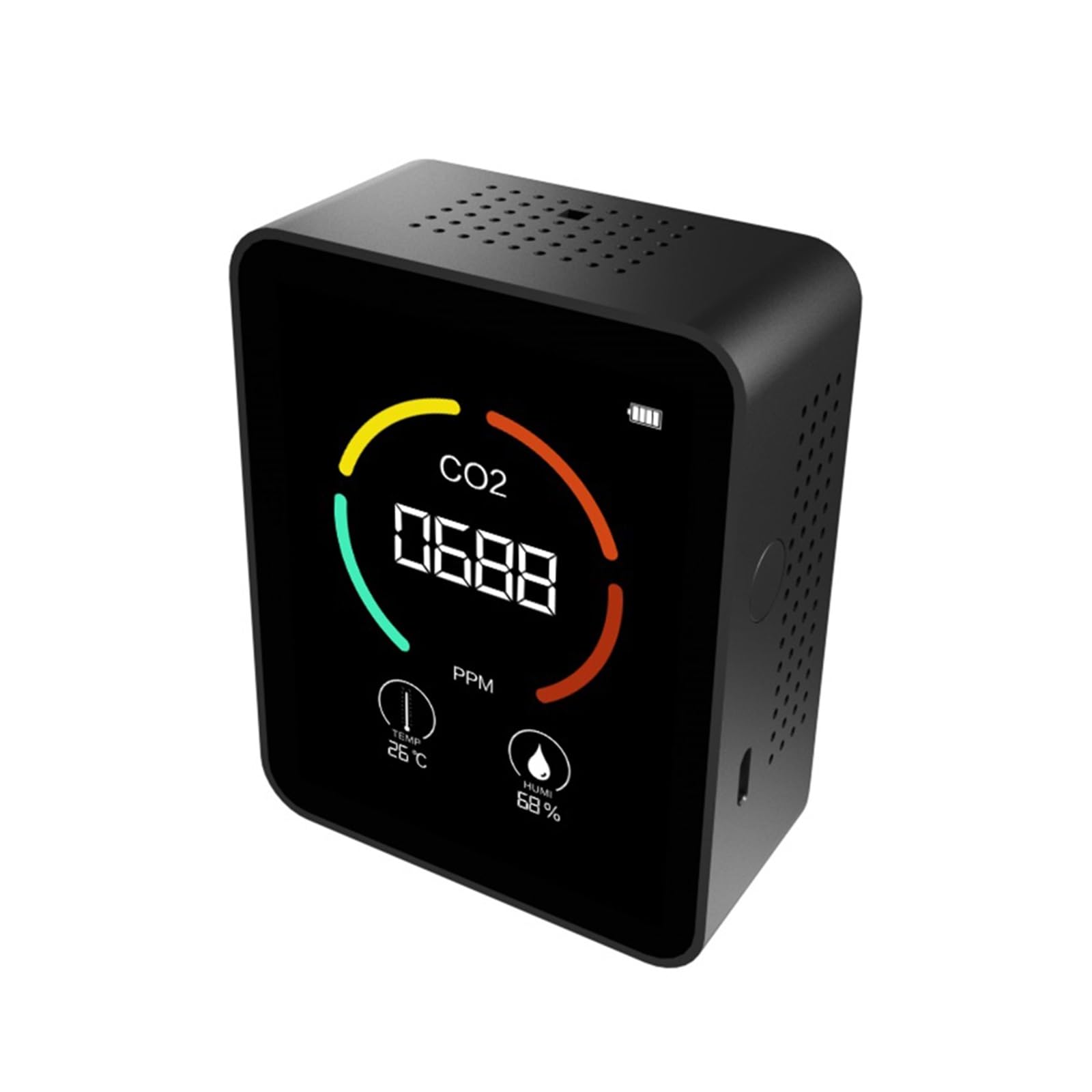 Moniteur CO2 intérieur contre la fatigue, détecteur de dioxyde de carbone portable avec date