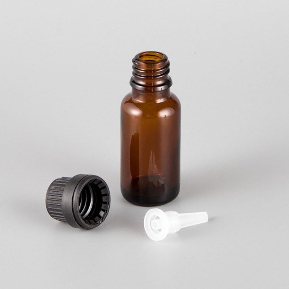 Leere bernsteinfarbene Glas-Tropfflaschen für ätherisches Öl, Parfüm, kleine Behälter, umgekehrt bemalt, Schnupftabakflasche mit Schraubverschluss, Aromatherapie, nachfüllbare Behälter (100 ml