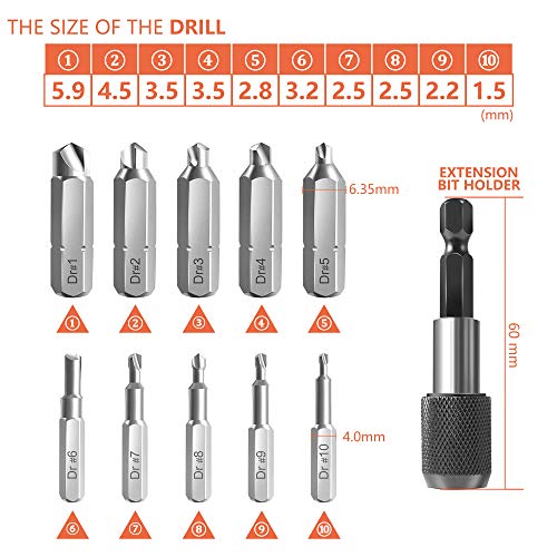 Screw Extractor Tool, XOOL Screw Extractor Kit 22 Pieces, with Magnetic Extension Drill Holder Adapter, Used for Disconnecting Screws and Bolts