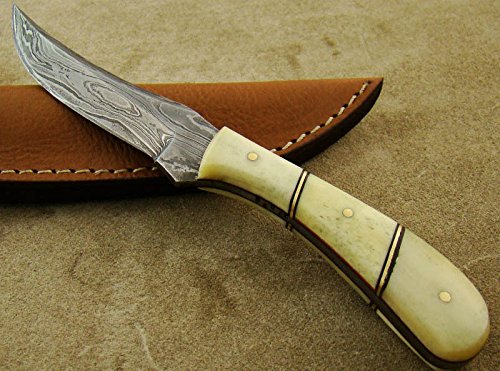Damast Messer Jagdmesser OutdoorMesser Damascus knife Camel Bone