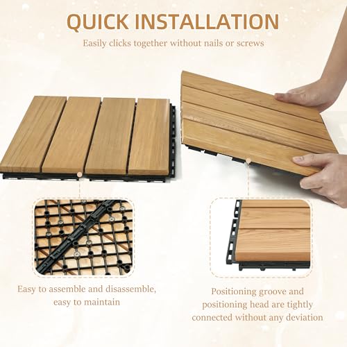 bingaai-10-Pcs-Cedar-Wood-Interlocking-Deck-Tiles-12-x-12-Cedar-Sauna-Floor-Mat-Natural-Finish-Wooden-Floor-Tiles-for-Balcony-Backyard-Sauna-Patio-Spa-Floors-Indoor-and-Outdoor-Use