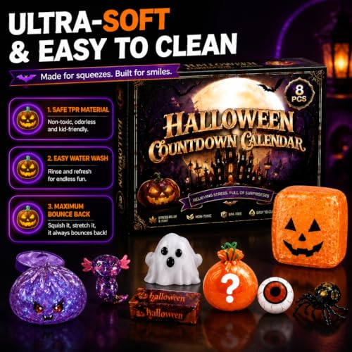Halloween Squishy,8 Pieces Squishy Pack,Halloween Theme Squishies - image 8