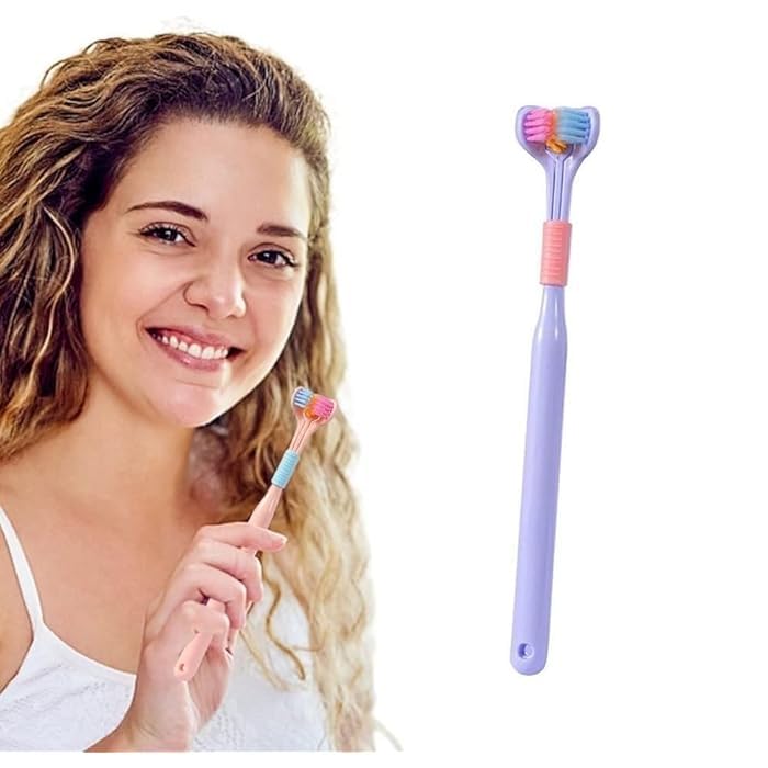 FASHRAMP Three-Sided Toothbrushes Soft Bristle Toothbrush for Adults V-Shaped Toothbrush Non-Slip Cleaning Toothbrush (Pack of 1) (B0D94XZXW4) Amazon Price History, Amazon Price Tracker