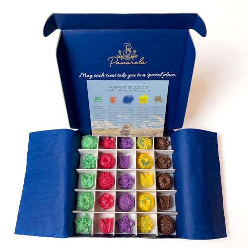 Duftwachswürfel Sojawachs Geschenkset Wax Melts für Duftlampe 5 Düfte Handgemacht Natürlich ohne Paraffin Phthalate & Parabene (Blooming Scents)