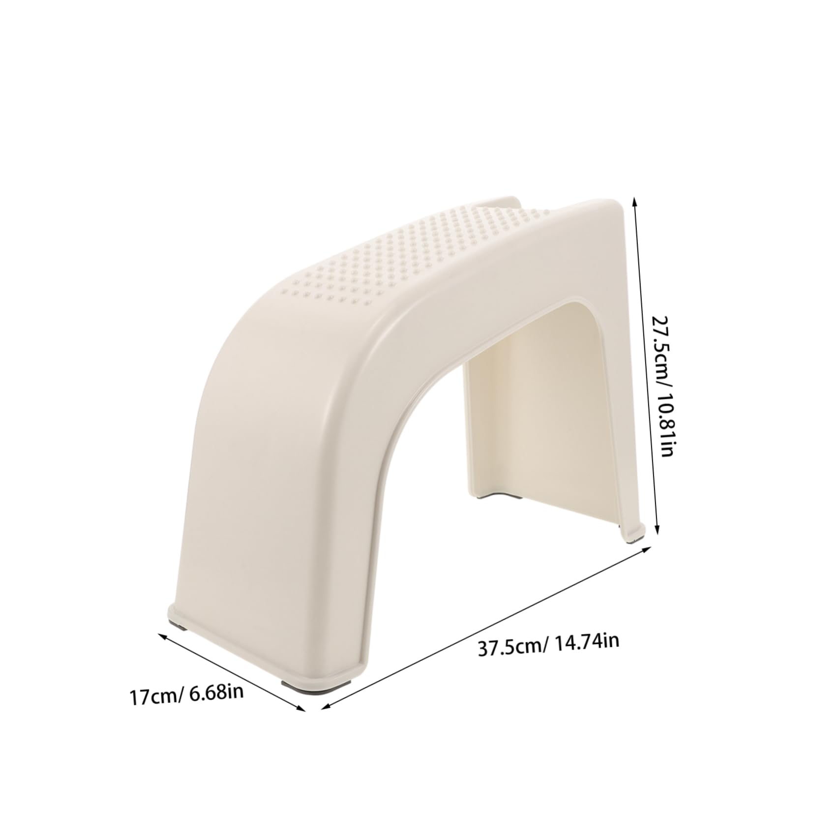 BESTYASH Marchepied en Plastique Blanc Antidérapant pour Salle de Bain, Repose-Pieds Portable et Facile à Ranger, pour Usage Commercial ou Personnel