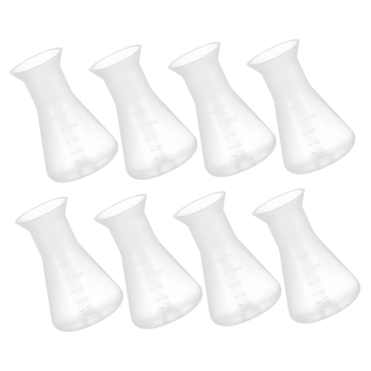 iplusmile 40 Stk Laborkolben chemische Flasche chemischer Erlenmeyerkolben Wissenschaftsflasche Chemie Kolben plastikflasche kunststoffflasche Versuchskolben Kunststoff-Erlenmeyerkolben pp