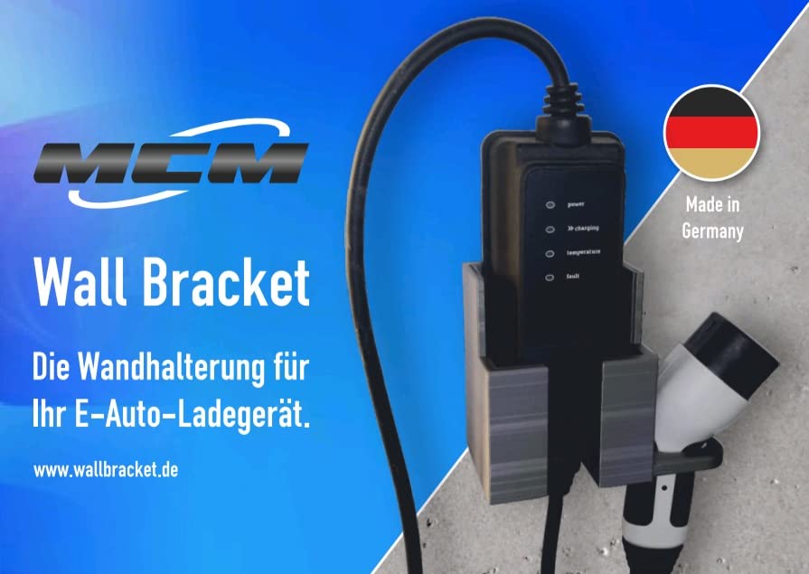 Opladerhouder: type 2 oplader wandhouder, Wallbox kabelhouder, EV oplaadkabel organizer, wandhouder voor elektrische auto laadstation, compatibel met EU-conforme laadstekker voor elektrische