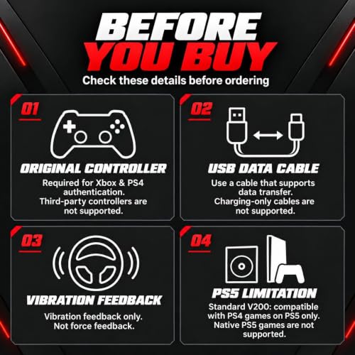 Nitho Drive Pro V200 Gaming Steering Wheel Black - Image 8