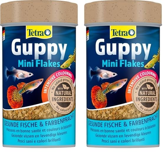 TETRA - Guppy Mini Flakes - Aliment pour Poissons Complet en Mini-Flocons - pour Guppys et Vivipares - 100 ML (Lot de 2)