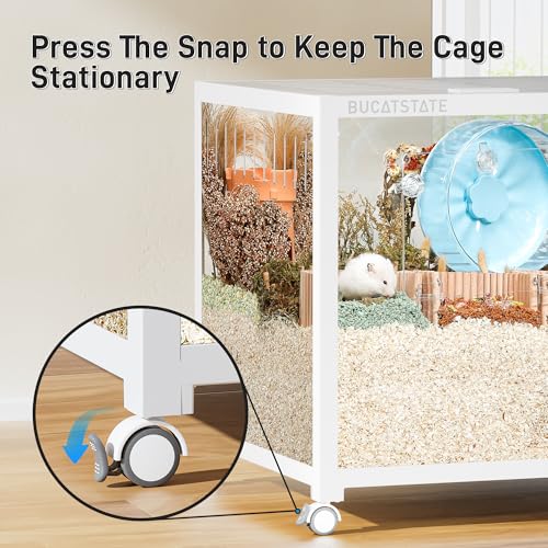 Image of BUCATSTATE Cage 3.0 Universal Wheel & Stacking Accessories, Cages 3.0 Accessories That Support Moving and Stacking (for Cage 3.0, White)