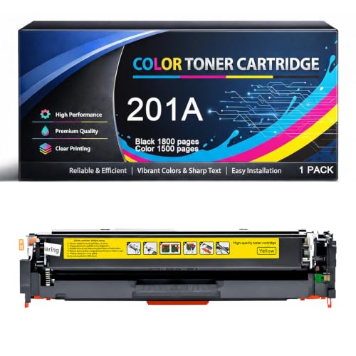 Toner compatible HP CF402A jaune 201A pour des documents professionnels aux couleurs éclatantes