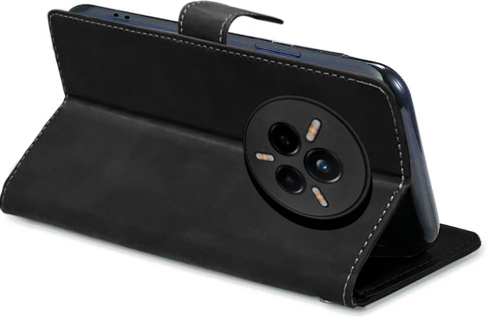 Image of Excelsior Flip Cover for Realme 14 Pro | Premium PU Leather | Full Protection (Black)