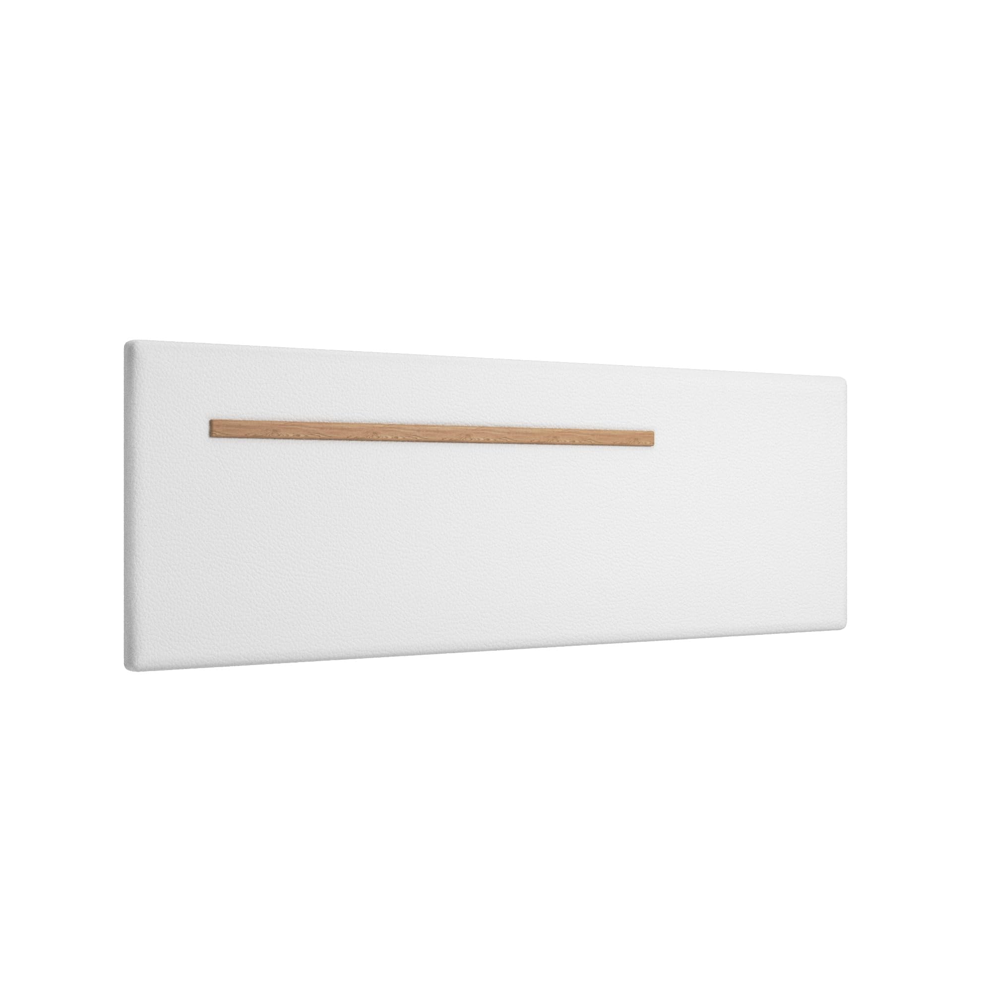 LA WEB DEL COLCHON - Cabecero tapizado Julie Madera para Cama de 135 (145 x 55 cms) Blanco Polipiel