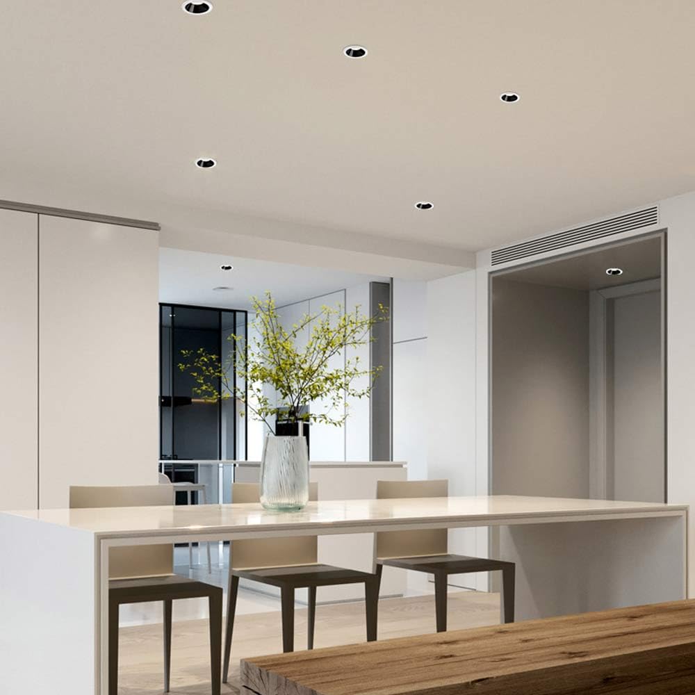 Downlight LED empotrable de Cobre de 2,5 a 4 Pulgadas, con embellecedor Redondo y diseño Delgado, Estilo Europeo, de Lujo. Foco Plano Integrado de 10 W y 20 W, con una Tempera,20w-4000K
