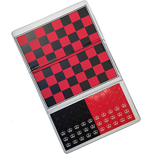 Magnetic Checkbook Checkers juego de mesa portátil miniatura 4