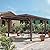 AECOJOY 17' x 12' Wooden Gazebo, Cedar Gazebos Pergola on Clearance, Outdoor Patio Wood Heavy Duty Carport Garage and Wood Pergola for Backyard, Coffee
