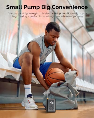 image for ETENWOLF Electric Ball Pump Inflation & Deflation 2-17 PSI, Basketball