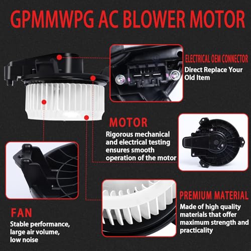 Image of 700249 HVAC Heater Blower Motor Fan Front Replacement Compatible with Toyota Corolla 2009-2019 /Prius 2012-2015 /Prius V 2012-2017, Replaces# PM4031, 8710302210