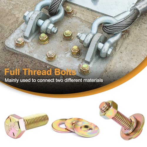 Image of VIGRUE 1060PCS SAE & Metric Bolts Nuts Assortment Kit 1 /4-20 5 /16-18 3 /8-16 and M6 M5 M4 Heavy Duty Assorted Hex Bolts Washers Nuts Fasteners Set with Portable Box, 25 Different Sizes