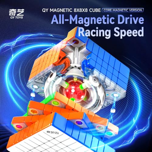Image of QiYi 8x8 Magnetic Speed Cube | Ball-Core Design and Core Positioning | Ultra-Lightweight 184g and Compact 64mm Flagship 8x8x8 Professional Puzzle
