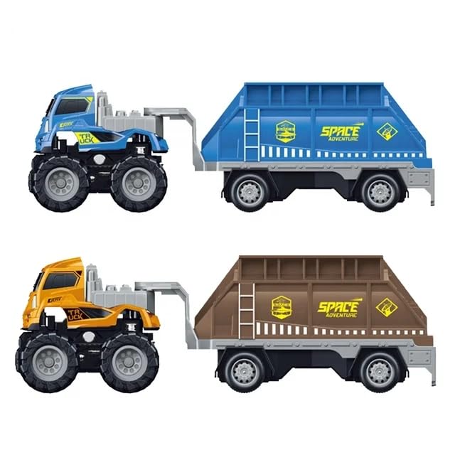 Image of Space Transport Trailer Truck 1:43 Metal Toys Alloy Diecast Truck Set Toy, Diecast Miniature Car Model Best Birthday Gift for Kids[Multicolor = Sent Any 1 Truck]