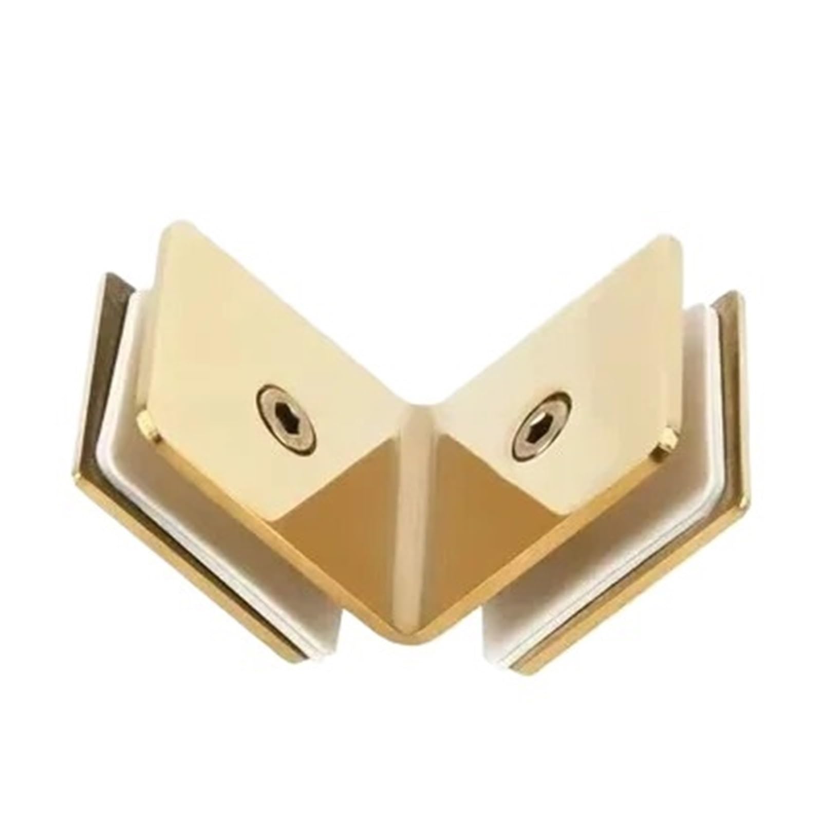Bathroom Glass Door Hinges Stainless Steel Frameless Glass Door Hinge 90 Degrees of Bathroom Clamp Folding Clip Hinges(Color 9)