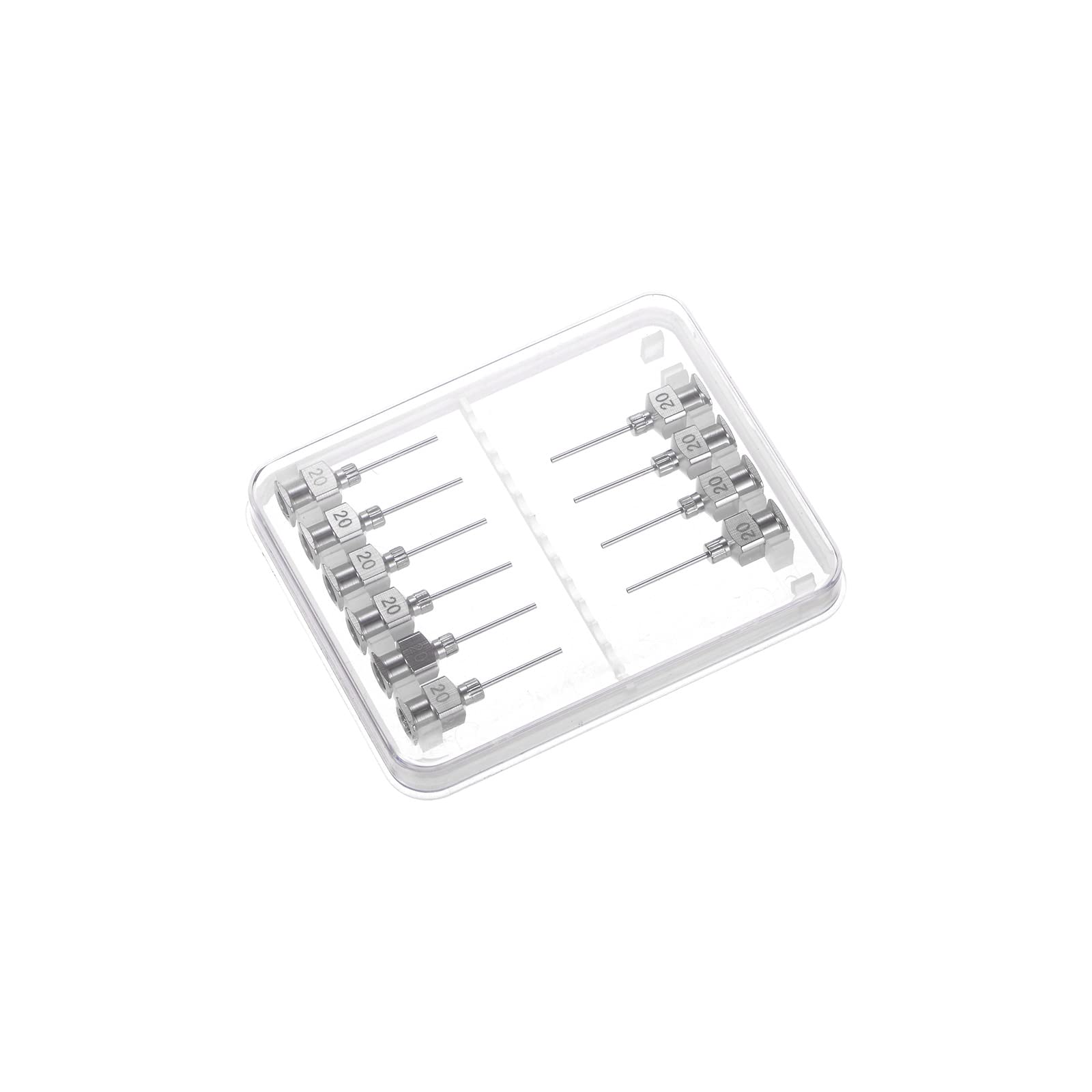 Produktbild von Sourcing Map 10x Dosiernadeln 20G – Edelstahl 304, Stumpfe Spitze, 25 Mm Länge, Für Kleber, Öle & Pasten (1/2" Nadelrohr)