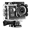 BSLVWG Action Camera 1080P 12MP WiFi 30M Impermeabile Sport Camera Subacquea per Vlog con Ultra HD 170 ° Grandangolo Anti-Shake 2.0 '' Schermo LCD con Kit di Accessori per Immersioni/Bicicletta/Nuoto