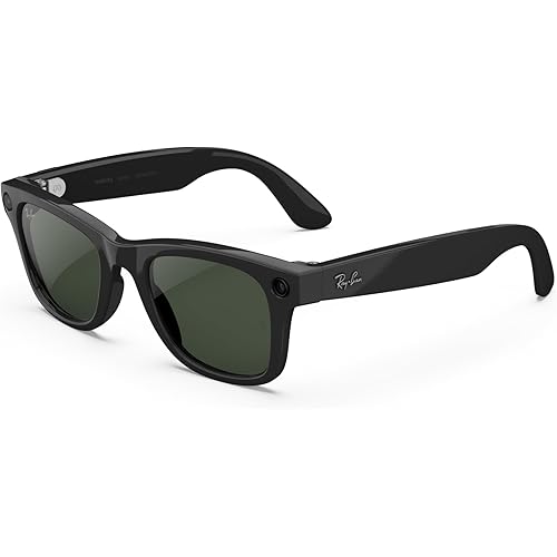 Ray-Ban | Meta Wayfarer Large (Gen 2) - Shiny Black, Transitions® Graphite Green lenses